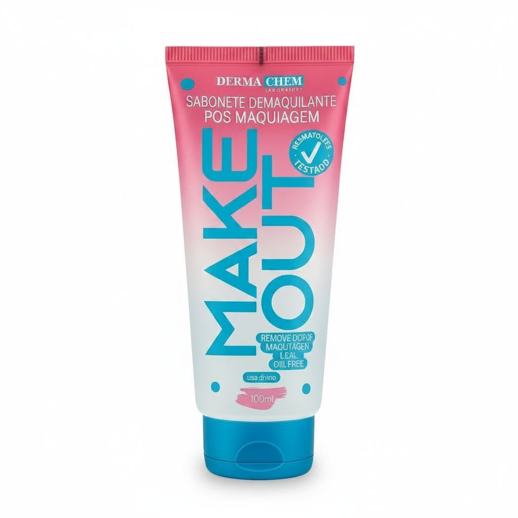Sabonete Demaquilante Pós Maquiagem Make Out Dermachem 100ml Limpeza Facial Profunda