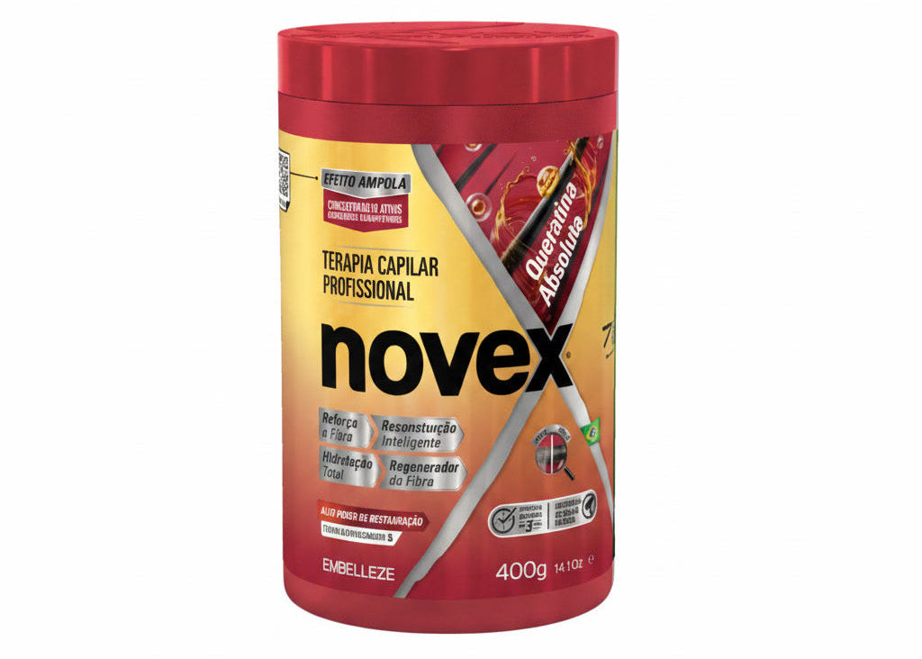 Creme de Tratamento Novex Queratina Absoluta 400g | Reconstrução Capilar, Fortalecimento e Brilho