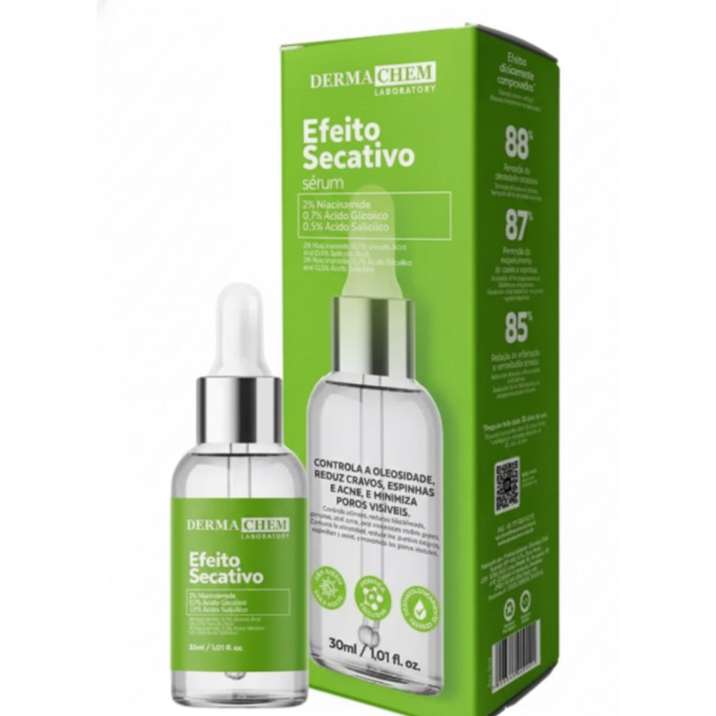 Sérum Facial Secativo Dermachem Ácido Salicílico 30ml | Antiacne, Controle da Oleosidade e Ação Anti-Inflamatória