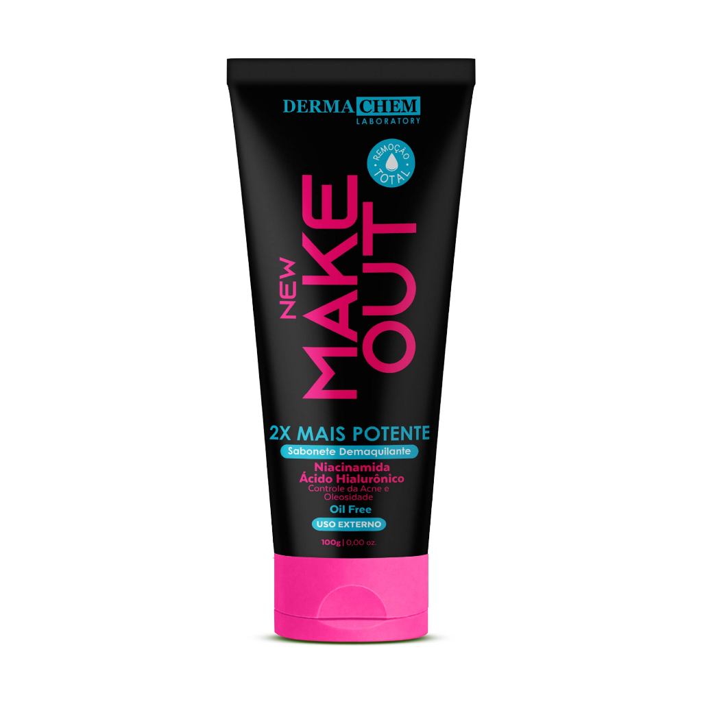 Sabonete Demaquilante New Make Out Dermachem 100ml Limpeza Facial Removedor de Maquiagem