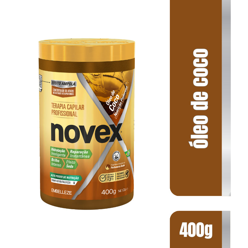 Creme de Tratamento Novex Óleo de Coco 400g | Hidratação Profunda, Nutrição e Brilho Intenso