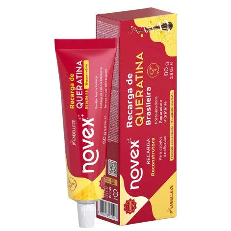 Recarga de Queratina Novex Brasileira 80g Tratamento Reconstrutor Capilar Original