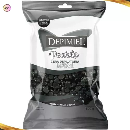 Cera Depilatória em Pérolas Negra Depimiel 500g Profissional Original