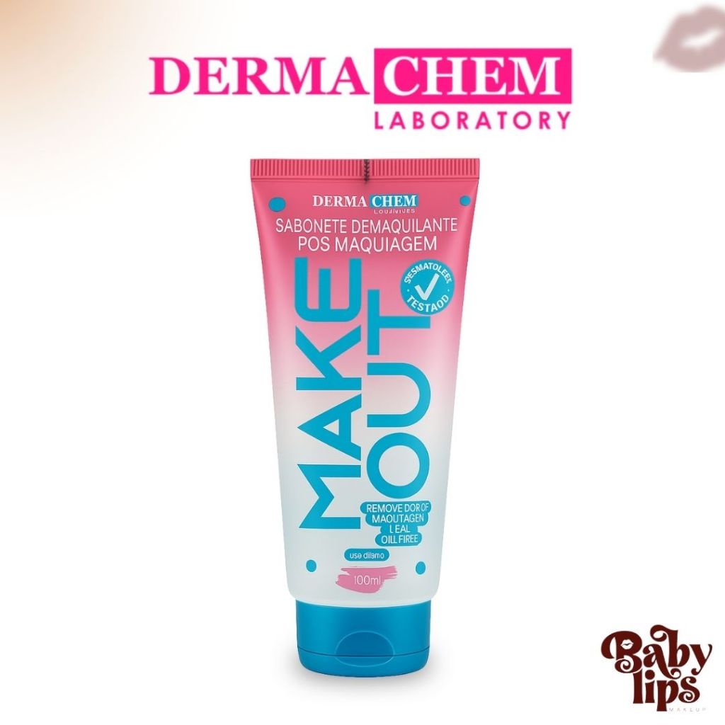 Sabonete Demaquilante Pós Maquiagem Make Out Dermachem 100ml Limpeza Facial Profunda