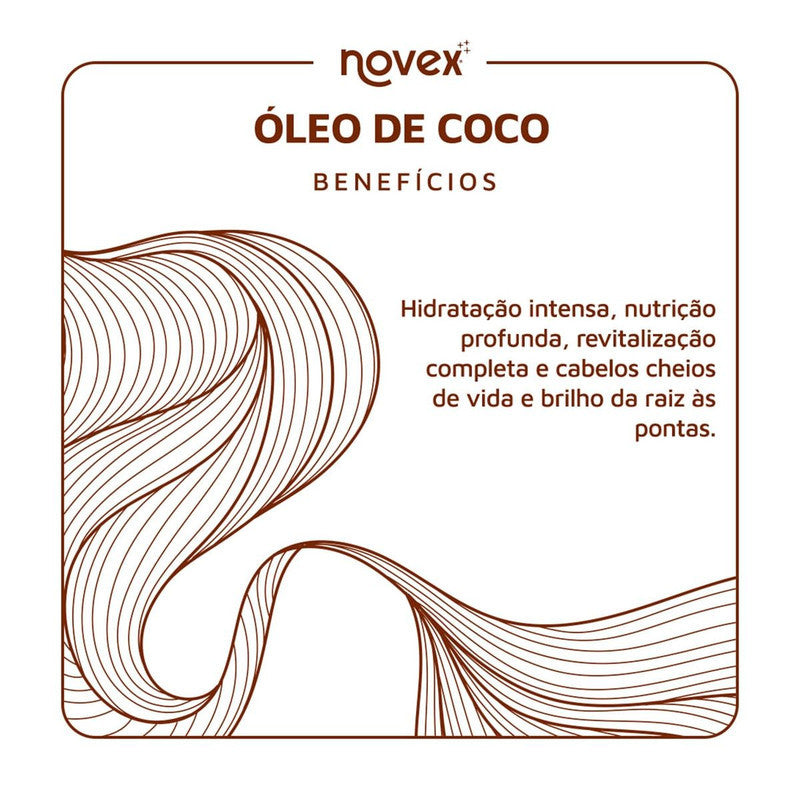Creme de Tratamento Novex Óleo de Coco 400g | Hidratação Profunda, Nutrição e Brilho Intenso
