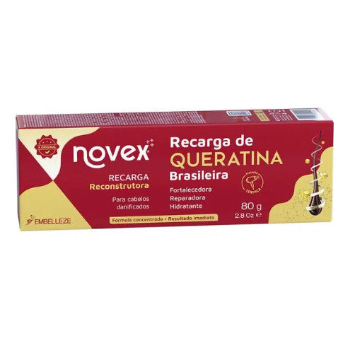 Recarga de Queratina Novex Brasileira 80g Tratamento Reconstrutor Capilar Original