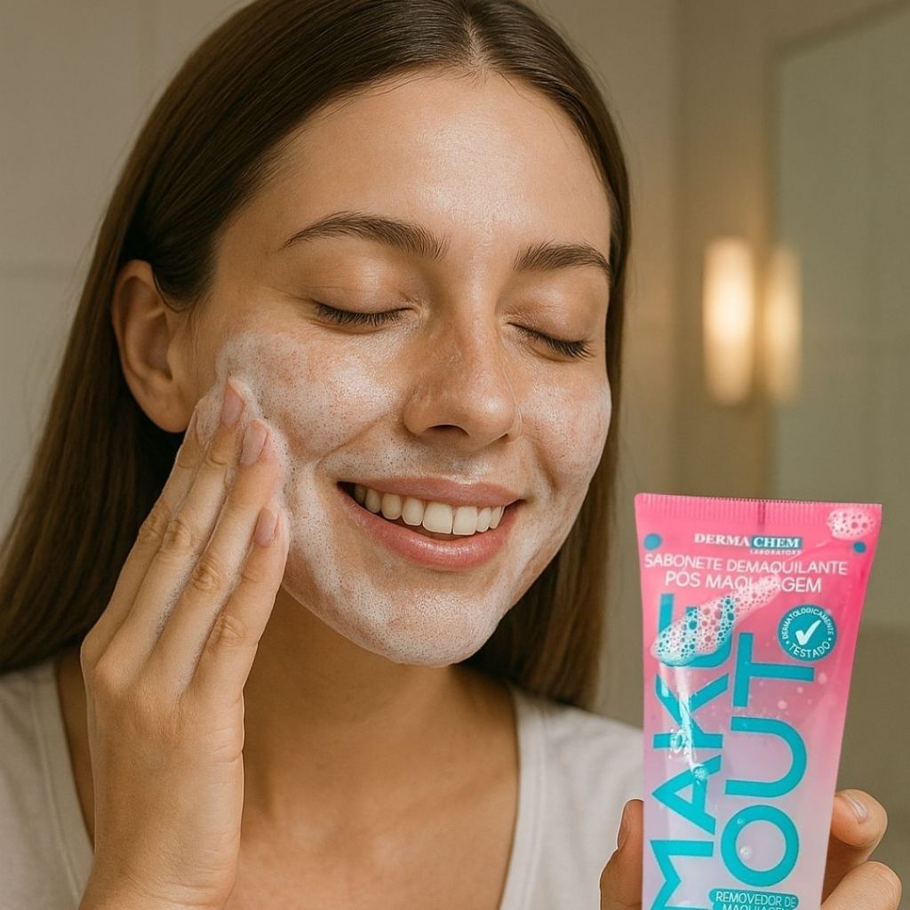 Sabonete Demaquilante Pós Maquiagem Make Out Dermachem 100ml Limpeza Facial Profunda