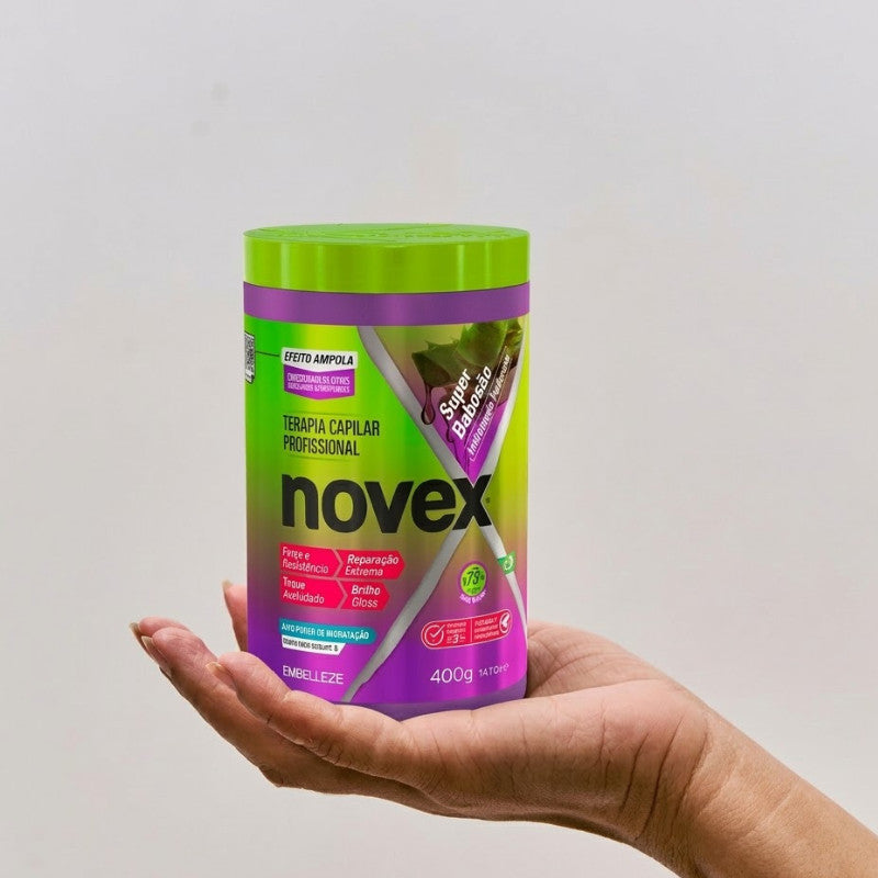 Creme de Tratamento Novex Super Babosão 400g Hidratação Profunda com Babosa Original