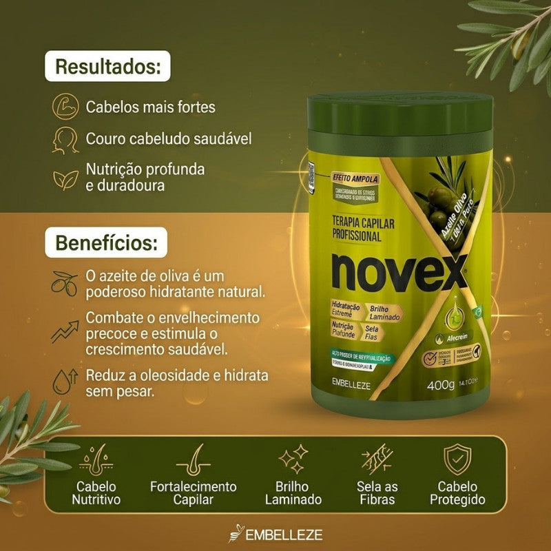 Creme de Tratamento Novex Azeite de Oliva e Alecrim 400g