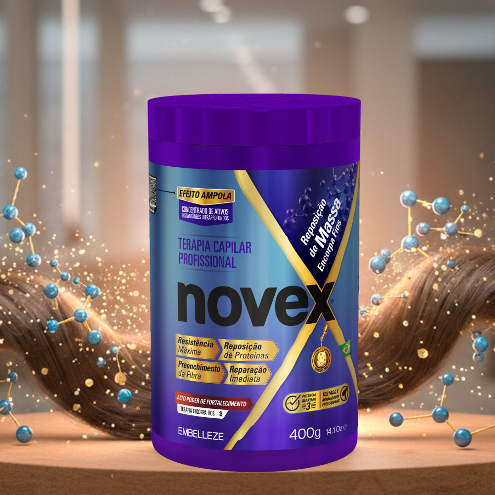 Creme de Tratamento Novex Reposição de Massa 400g | Reconstrução, Hidratação e Fortalecimento dos Fios
