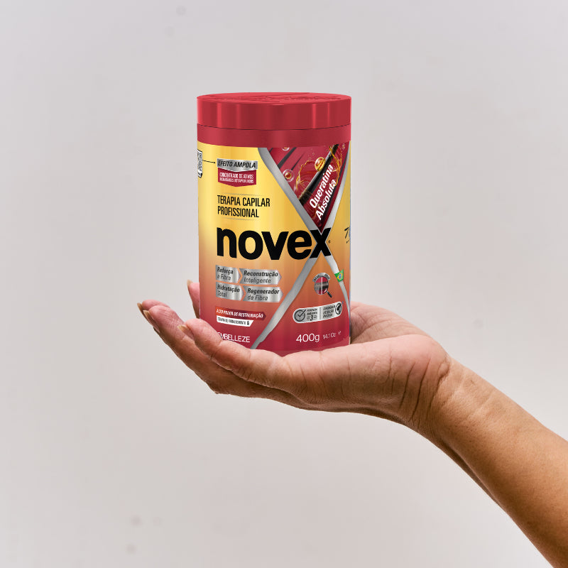 Creme de Tratamento Novex Queratina Absoluta 400g | Reconstrução Capilar, Fortalecimento e Brilho