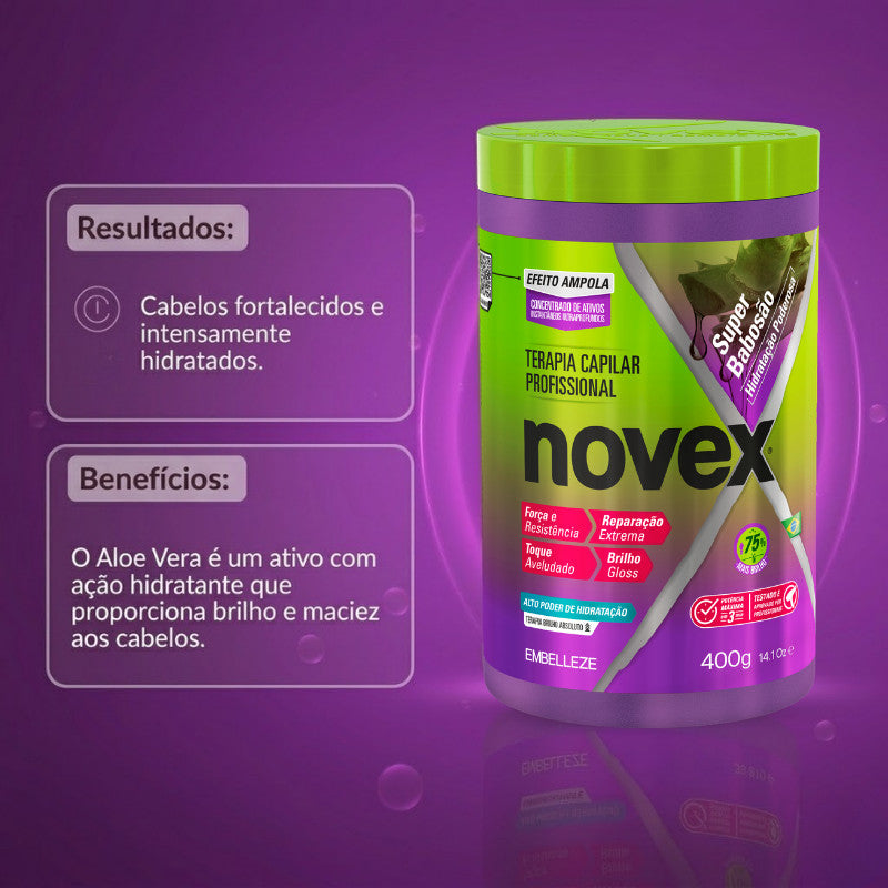 Creme de Tratamento Novex Super Babosão 400g Hidratação Profunda com Babosa Original