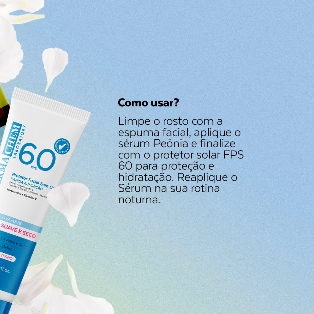 Protetor Solar Rosto FPS 60 Super Hidratante Rejuvenescedor Sem Cor Toque Seco 40g Dermachem