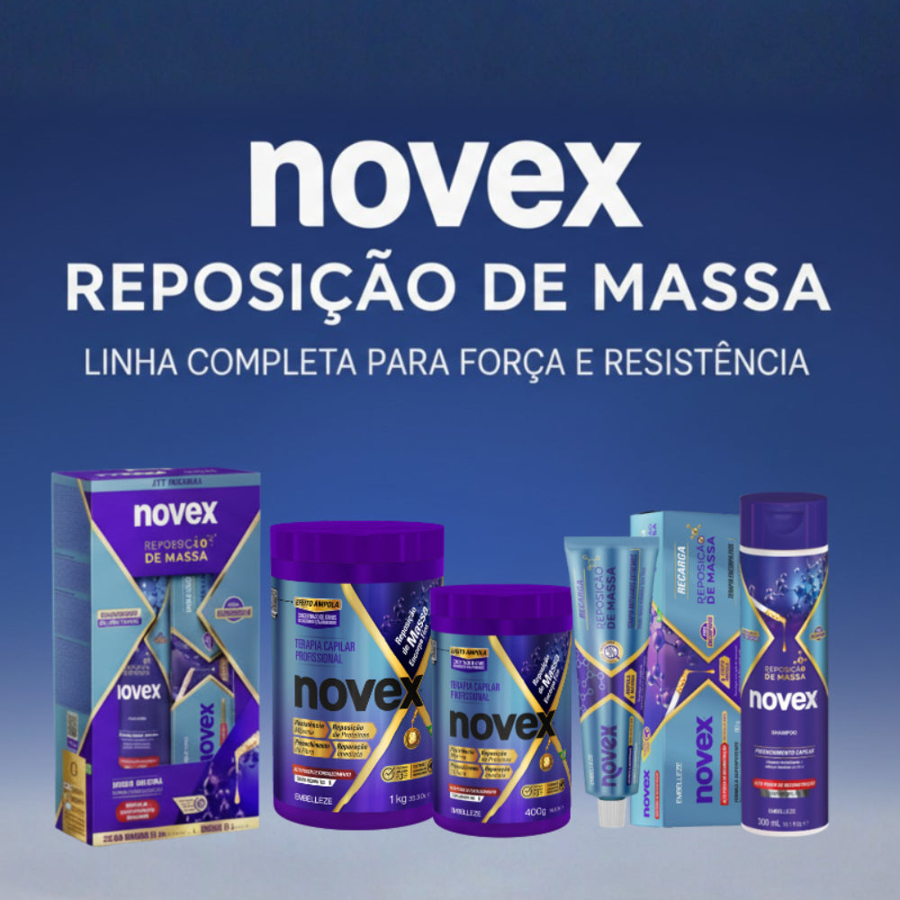 Creme de Tratamento Novex Reposição de Massa 400g | Reconstrução, Hidratação e Fortalecimento dos Fios